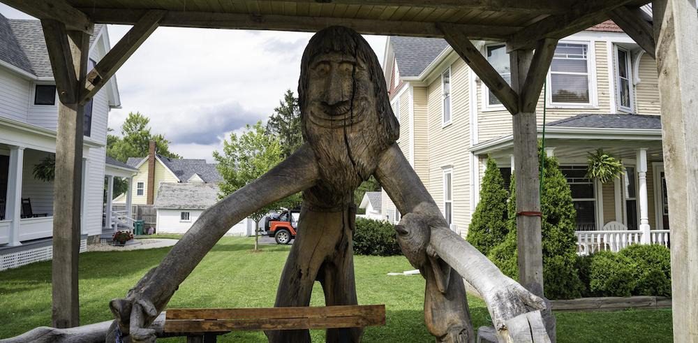 tree trunk troll in mount horeb, wisconsin--the troll capital of the world