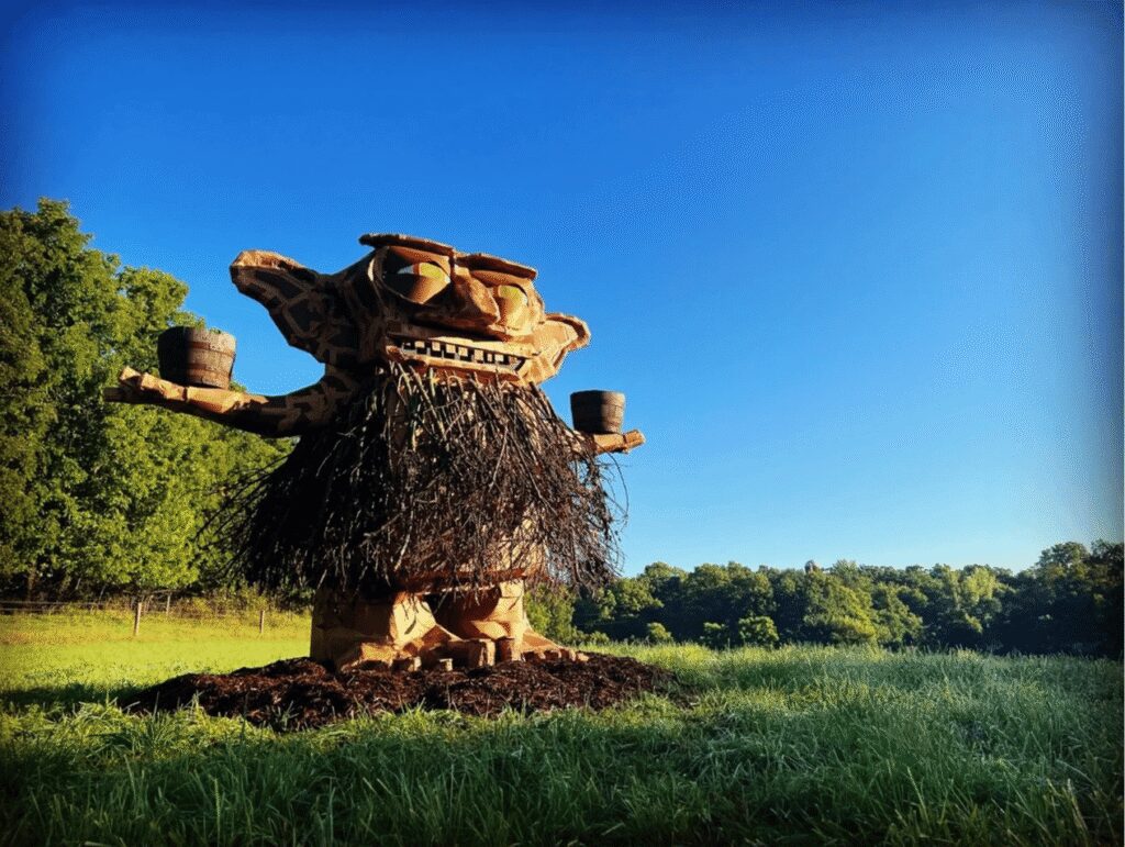 burning troll statue at Burning Troll fall event near Madison